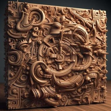 Patterns and decorations stl chaotic 2 3d model